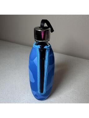 SodaStream Reusable Carbonating Bottle with Blue Neoprene Sleeve